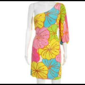 Lily Pulitzer one shoulder Teresa Mini Dress.